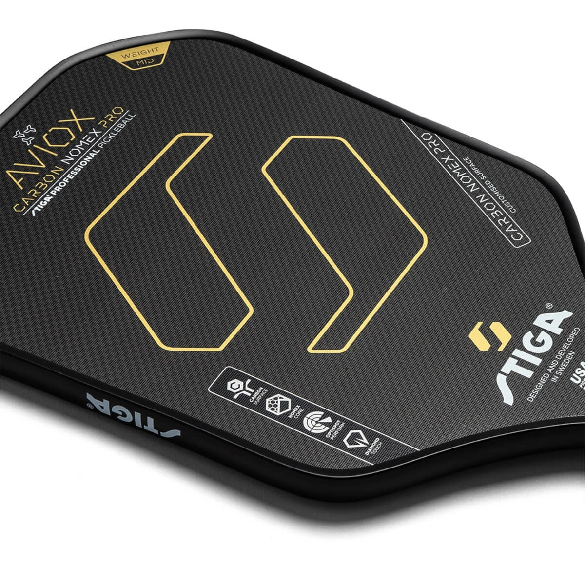 Brand new โจ STIGA Aviox Carbon Nomex Pro Middleweight Carbon Fiber Pickleball Paddle ๐ - Image 2