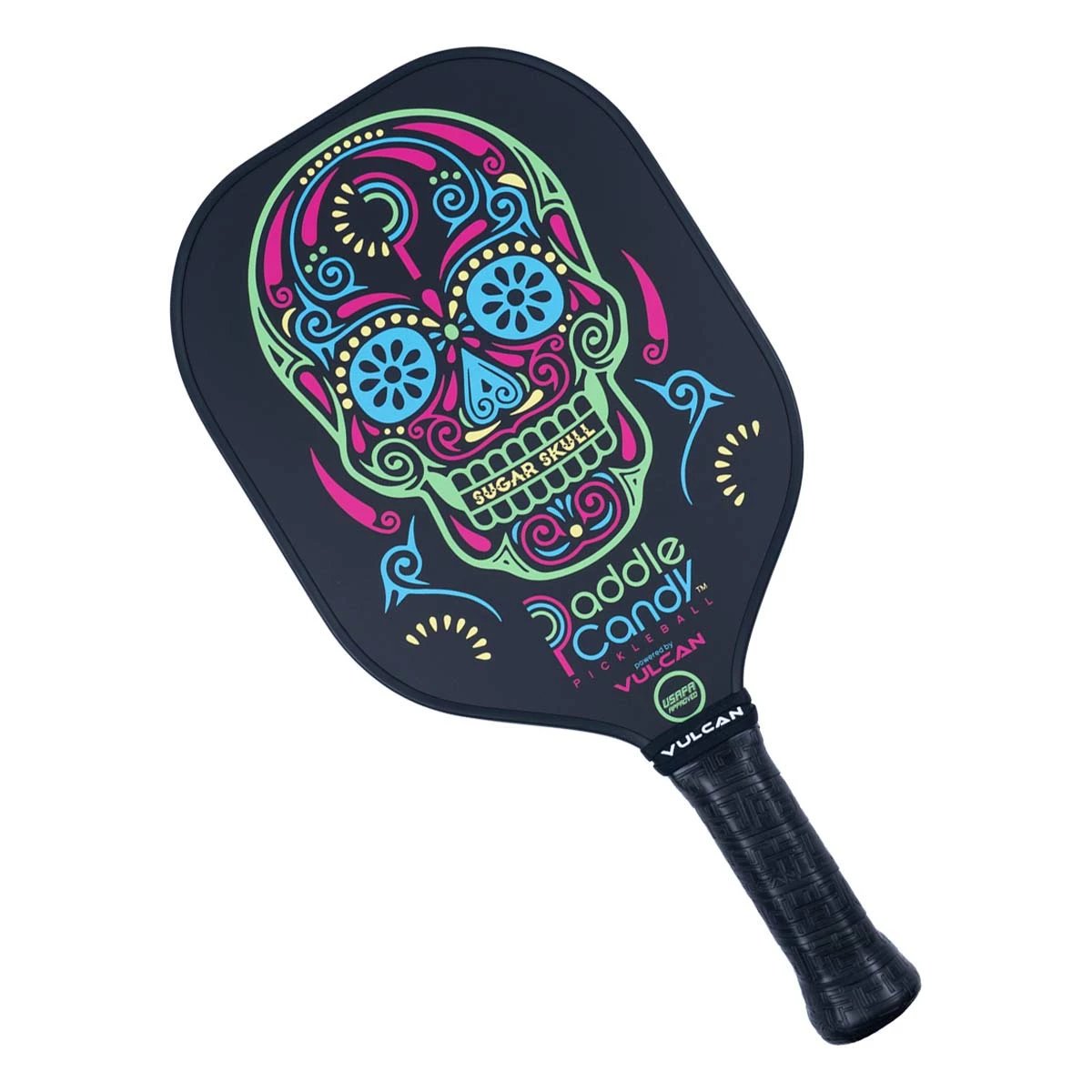 Best deal ๐ Vulcan Paddle ๐ฌ Candy "Sugar Skull" Middleweight Carbon Fiber Pickleball Paddle ๐